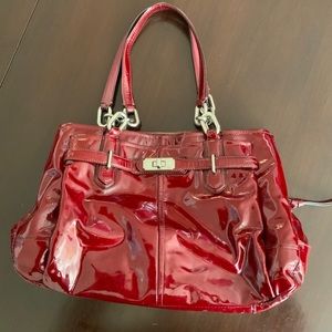 Coach Ruby Red Patent Leather Purse